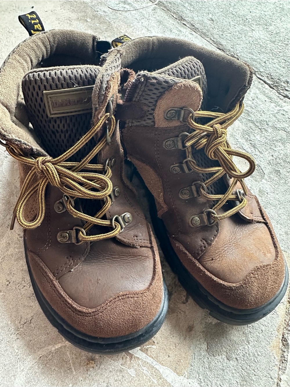 Dr. Martens Brown Kids Lace-Up Hiking Boots